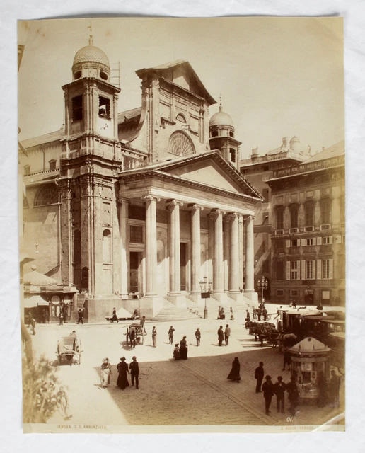 ALFREDO NOACK ca 1875 Original ALBUMEN Photograph S.S. ANNUNZIATA Genoa 2