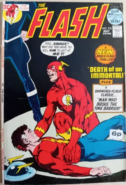 Flash #215 - VG+ (4.5) - DC 1972 - 52 Page Giant - 25 Cents copy with UK Sticker