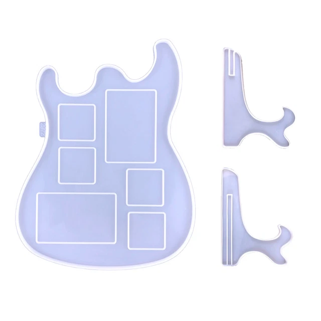 DIY Silicone Picture Frames Mold Guitar Shaped Design for Wall & Desk Ornaments