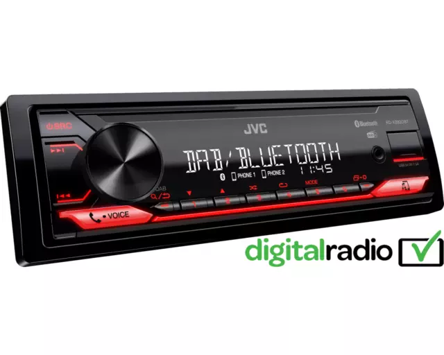 JVC KD-X282DBT Autoradio Digital Media Receiver Bluetooth USB DAB+ Radio Tuner