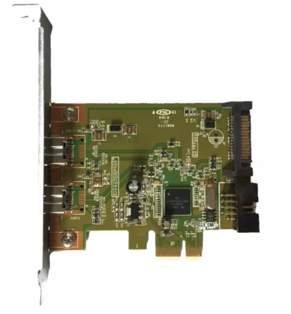 HP (491886-002) Firewire 1394b Dual Port Card - PCIe x1 Full Height (632487-001)