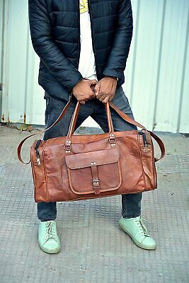 Duffel Luggage Leather extra large Bag Overnight Genuine Men A Pure Vintage Bag