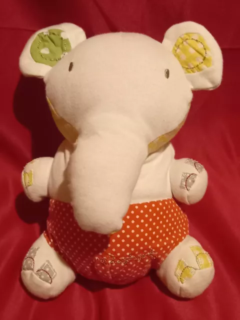 Mamas & Papas Elfie & Mop Crinkle Ears Jingle Elephant Plush 8" Seated (U)