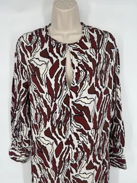 Women’s Reiss Alana Tiger Print Midi Dress Large 2