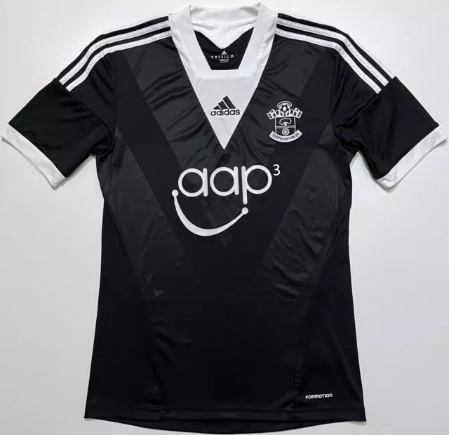 Southampton 2013/2014 Away Adidas Black Mens Football Soccer Shirt Jersey Size M