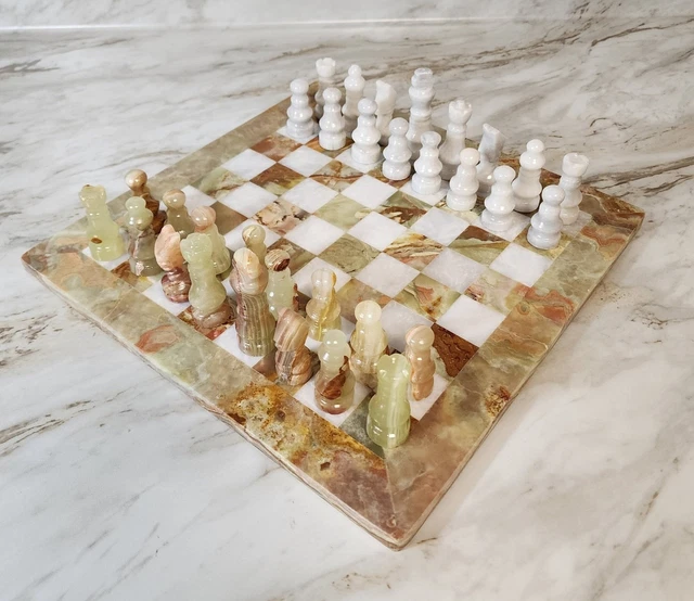 12& MARBLE CHESS Set Chess boards Chess pieces with Storage Chess for