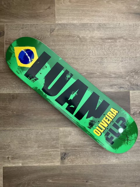 RARE Flip Luan Oliveira SIGNED Skateboard Deck Oliviera Brazil Flag 🇧🇷 Pro