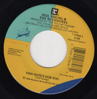 Neil Young & The Bluenotes – This Note's For You 1988 Reprise Folk Rock VG+