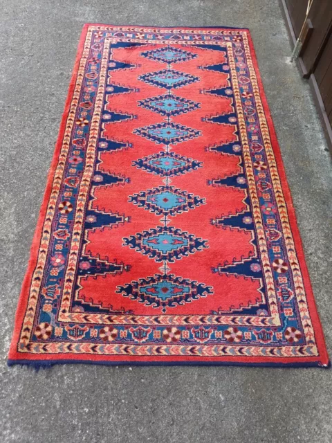 Orient Carpet Retro Persian Antique Flat Woven Vintage 215 x 118 F3