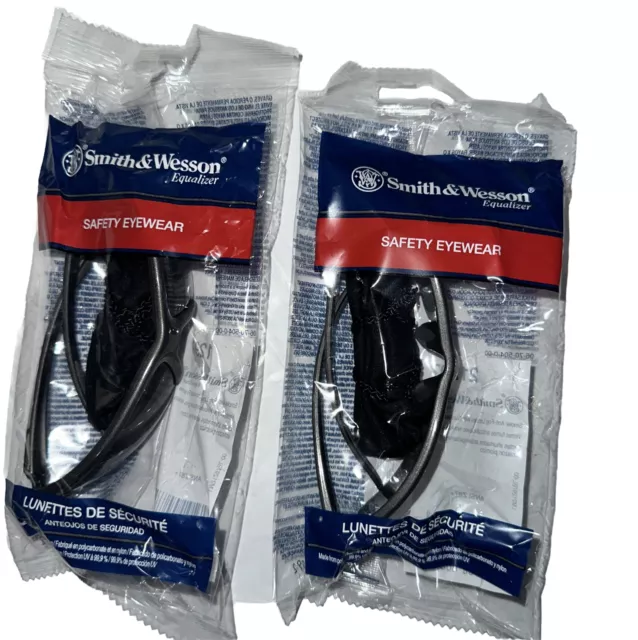 2 Pack - Smith & Wesson Equalizer Safety Glasses Smoke Anti-Fog Lens