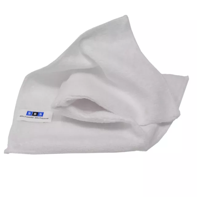 SBS Chiffons en Microfibres 40 x 40cm Blanc de Nettoyage Tissu Divers Quantité