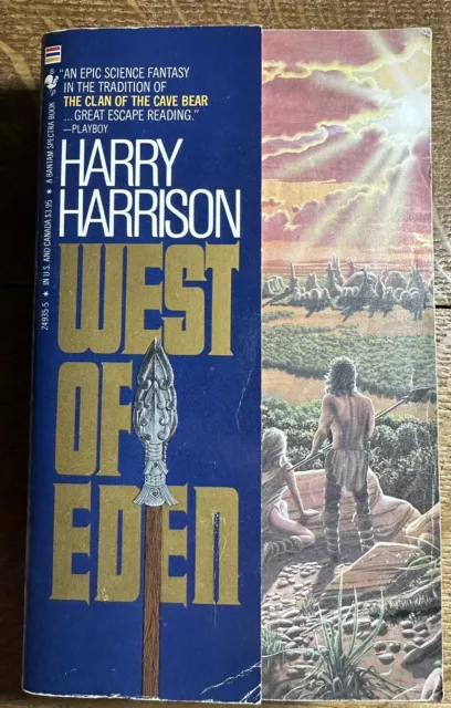 1985 WEST OF EDEN by Harry Harrison Bantam Paperback