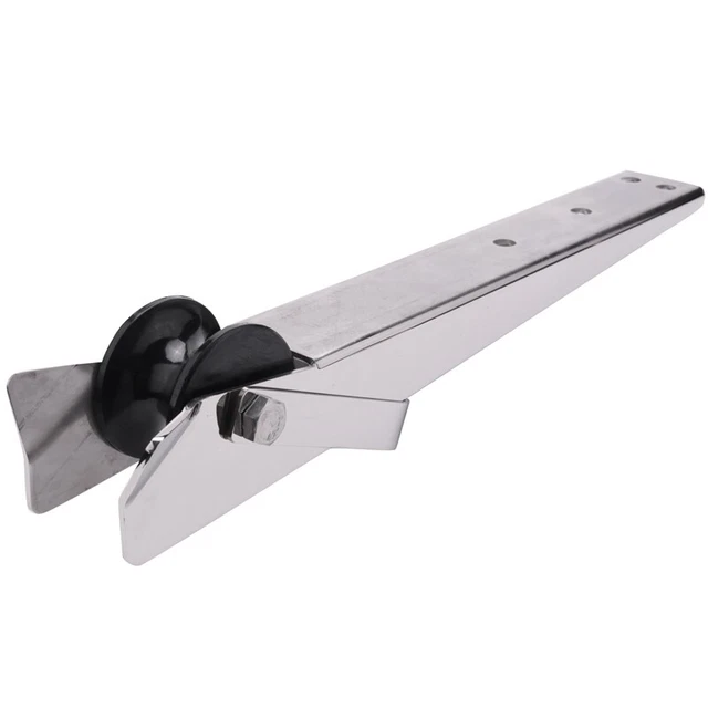 15 Inch 316 Stainless Steel 62X41Mm Bow Anchor Rubber Roller For Fixed Mari V4J8