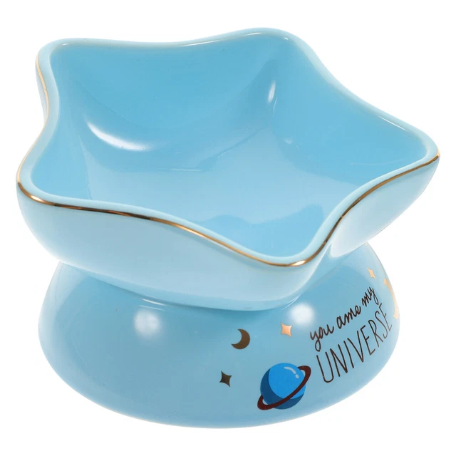 Tazón para gatos de cerámica plato de comida elevado para gatos plato para mascotas