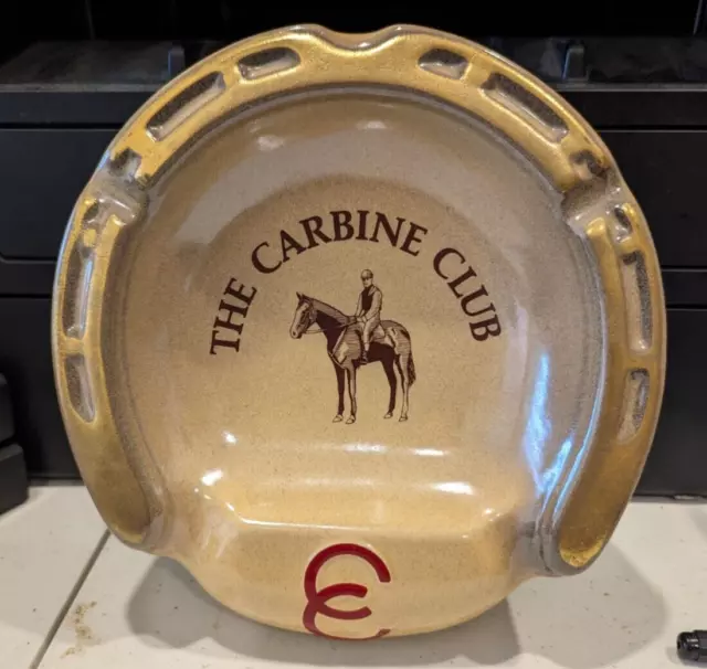 Original Vintage Carbine Club Ashtray Made By Crown Lynn Pottery New Zealand