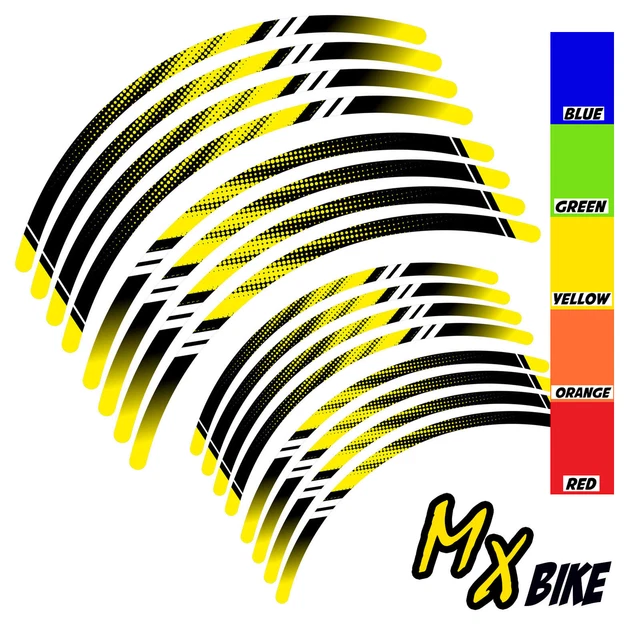 DOT Dirt Bike Rim Wraps Sticker For Kawasaki KLX 250 H T 06-14 12 13