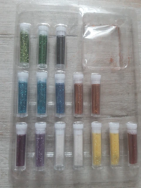 Glitzer Glitzerpulver  Set zum Basteln Bastelbedarf Glitter Painting