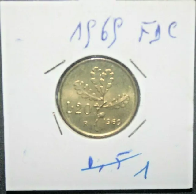 Italia Repubblica 1969 Moneta Lire 20 Ramo Di Quercia Nuova Fdc (C.0)