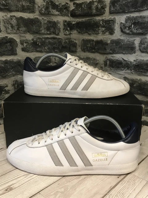 ADIDAS ORIGINALS GAZELLE Og Trainers UK Size 9 White Grey Leather AF4216  39.99 - PicClick UK