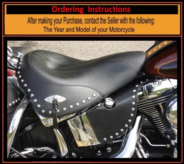 Harley Heritage Softail Chrome Studded Mid Frame Vtwin HEAT Deflectors USA Made