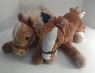 Pair of Plush Legendary Wells Fargo Horses - Mack a Chestnut & Nellie a Palomino