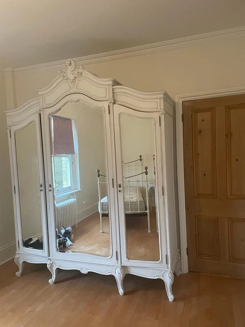 Stunning French Antique triple door Rococo Armoire