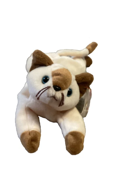 TY BEANIE BABY Snip the Siamese Cat Peluche Giocattolo Morbido Ritirato