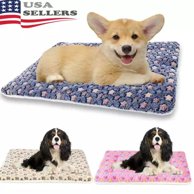 US Soft Cozy Self Warming Pet Bed Cushion Pad Dog Cat Cage Kennel Crate Mat S-XL