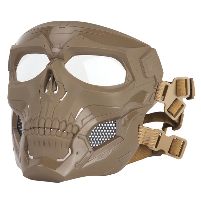 CASQUE DE PROTECTION Lunettes Crâne Tactique Airsoft Paintball CS Plein