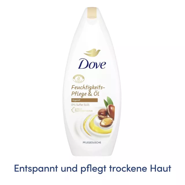 Dove Shower Gel Moisturizing Care Oil Care Shower 0% Sulfate Pack of 6 x 250 ml 3