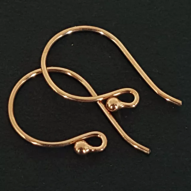 Wire Earring Hooks Sterling Silver 18K Rose Gld Plated Findings Jewellery Making