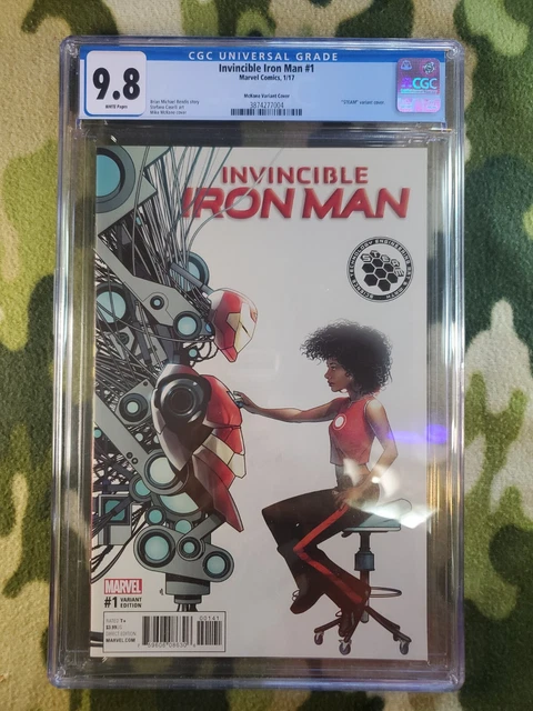 Invincible Iron Man #1C McKone 1:10 Steam Variant CGC 9.8 2017 Riri Williams