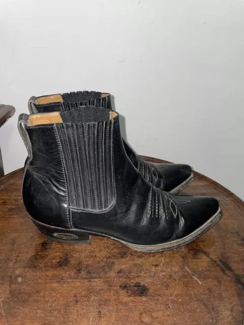 LOBLAN BLACK SHINY Leather Cowboy Western Boots Chelsea Ankle Boot UK 6 39 52.72 PicClick UK