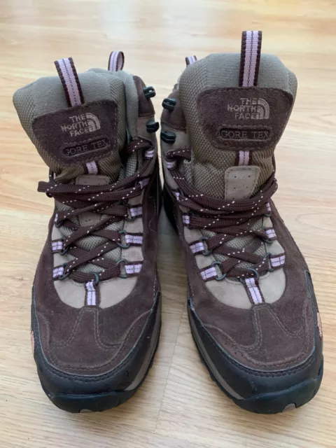 WOMEN'S THE NORTH Face Gore-Tex Walking Boots Shoes in Brown UK 8.5 US ...