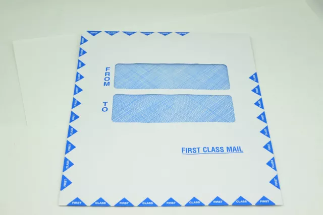 Double Window First Class Mail Envelope 9 1/2 x 12 - 50 Envelopes