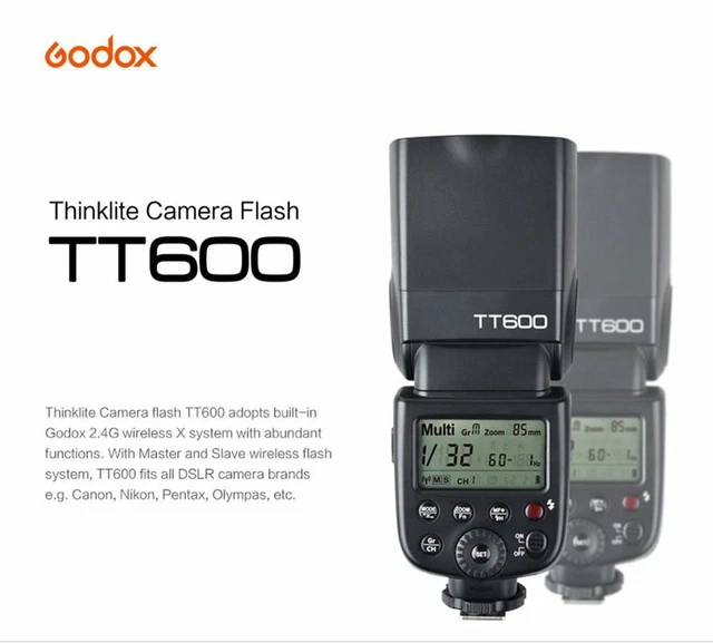 Godox TT600 GN60 2.4G Camera Flash Speedlite for Canon Nikon Pentax Olympus DSLR