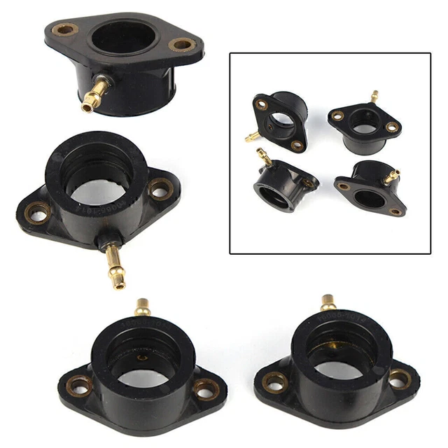 Genuine K&L Supply Intake Manifold Boot Kit For 1973-80 Kawasaki Z1, KZ900, KZ1000 – Black Rubber Carburetor Collars