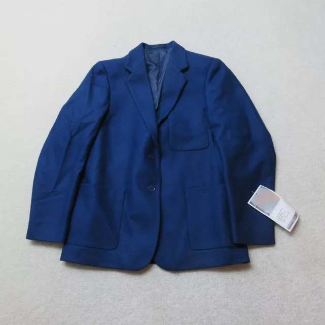 Beau Brummel School Blazer Jacket Girls Size 10 32 in Blue Pure Wool Uniform NWT