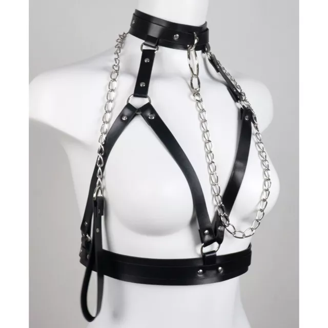 Womens Body Belt Raves Chest Harness Nightclub Necklace Adjustable Clubwear