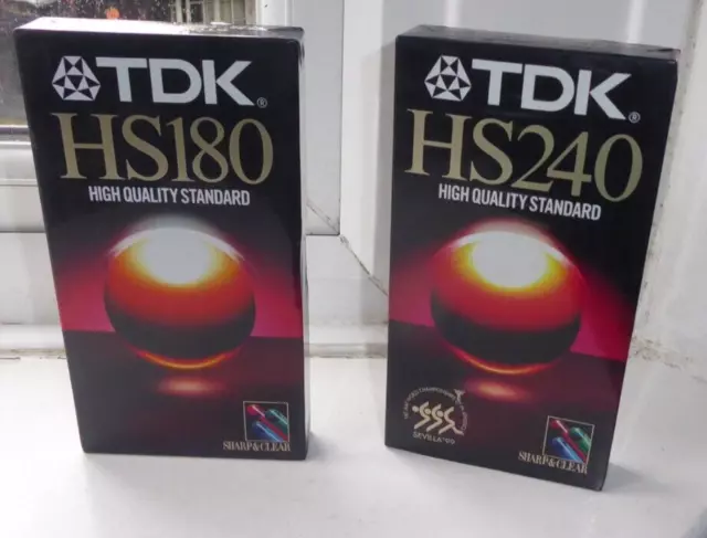 Tdk Hs 180 Vhs &  Tdk Hs240 Vhs New & Sealed