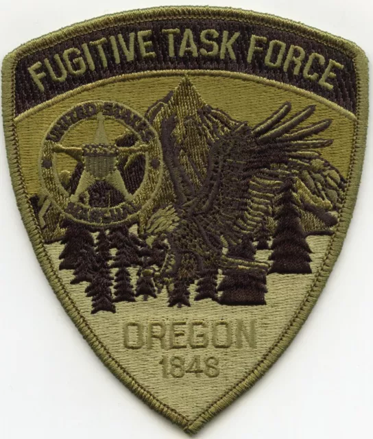 UNITED STATES MARSHAL OREGON FUGITVE TASK FORCE Subdued Green POLICE PATCH