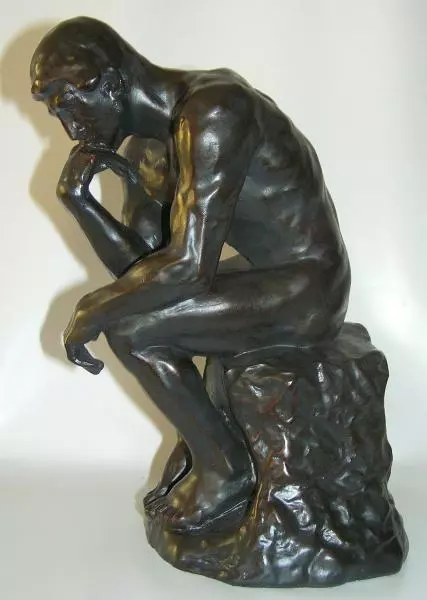 Museums Replikat Auguste Rodin Skulptur Der Denker 24Cm