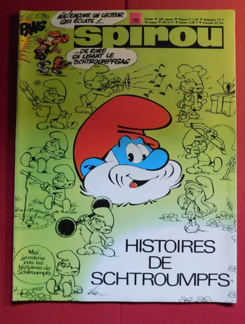 SPIROU n°1723 - 22 AVRIL 1971  - TBE COMPLET avec mini-récit