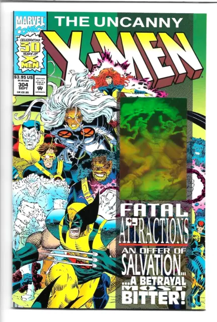 Uncanny X-Men #304, Hologram Cover, Marvel, 1993, Storm, Scott Lobdell, 9.4 NM