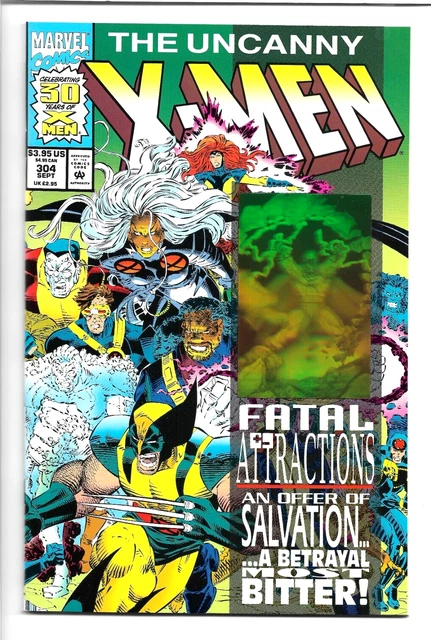Uncanny X-Men #304, Hologram Cover, Marvel, 1993, Storm, Scott Lobdell, 9.4 NM