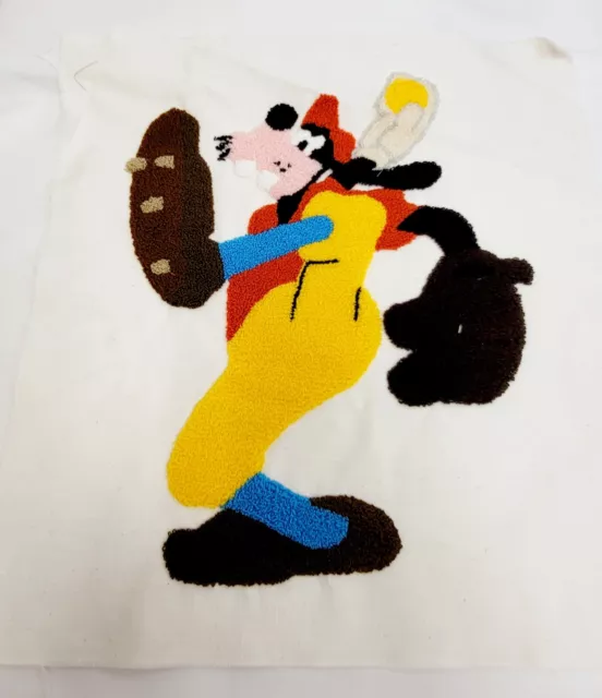 De colección Needlepoint Punch Béisbol Goofy DIsney 2 Marco, Almohada, Chaqueta