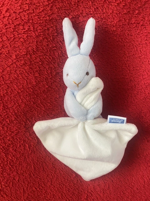 🇫🇷Doudou Lapin Bleu Mouchoir Blanc JACADI NEUF