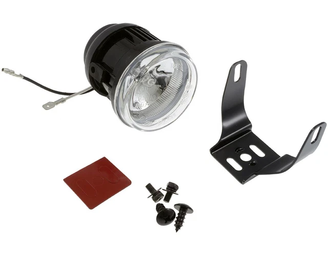 Phare Anti-Brouillard Rond Noir 70 Mm H3 55W - Pour Moto Et Voiture, Avec Support Et Verre Transparent, Homologué E
