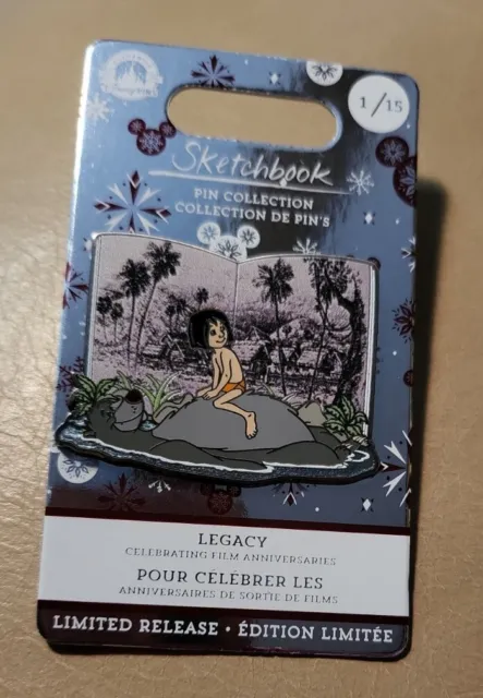 Disney Legacy Sketchbook Jungle Book 55th Anniversary 1/15 LE Pin