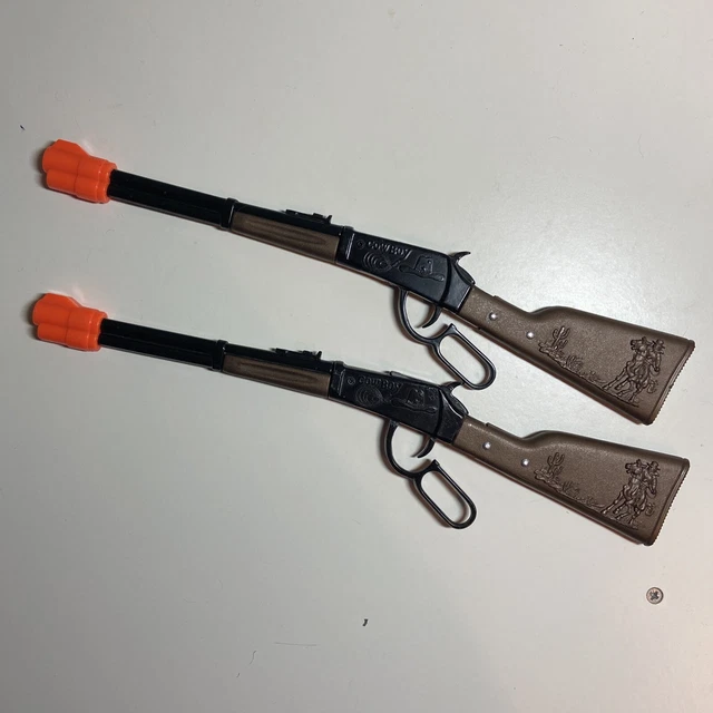 VINTAGE MINIATURE COWBOY Lever Action Rifle Cap Guns 11'' Made in